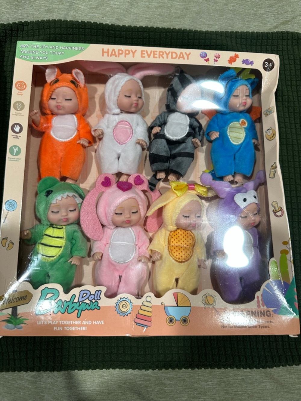 Happy Everyday Plush Baby Doll Set - Multicolor Animal Costumes